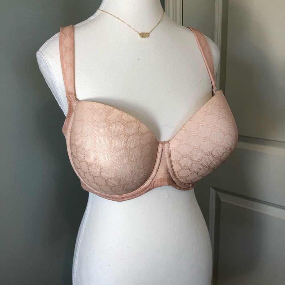 NWOT! Soma Stunning Support Geo Lace Full Coverage Padded Straps Bra 36DDD - Picture 4 of 11